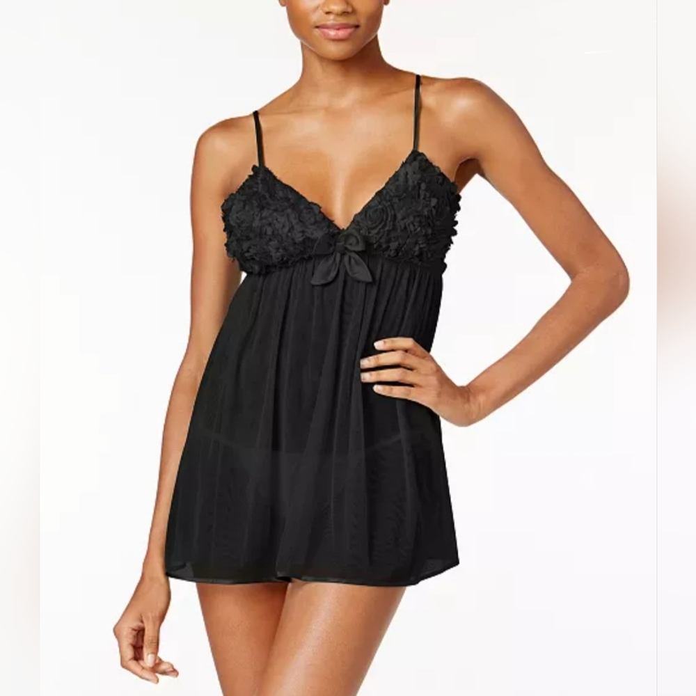 Bellflower Babydoll Chemise 2pc Lingerie Set